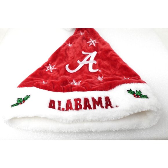 Alabama Crimson Tide Santa Hat Team Logo Holiday Plush NEW Christmas - Picture 4 of 5